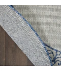 Nourison Country Side Ivory Blue CTR03 5ft.3in. x Round Rug