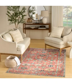 Nourison Home Vintage Washables VWS12 Rust Multicolor 4 ft. X 6 ft. Area Rug