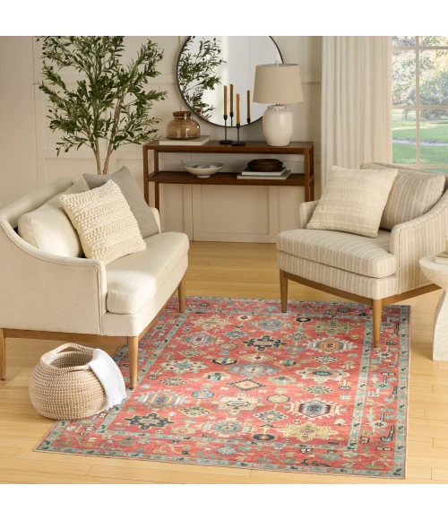 Nourison Vintage Washables Rust Multicolor VWS12 4 ft. X 6 ft. Rect. Rug