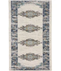 Nourison Passion Ivory/Grey/Blue PSN03 2 ft. 2 in. X 10 ft. Rectangle Rug