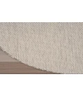 Nourison Courtyard Ivory/Silver COU01 5 ft. X 8 ft. Oval Rug