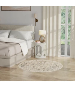 Nourison Home Oushak Home OUS01 Cream 4 ft. Round Area Rug