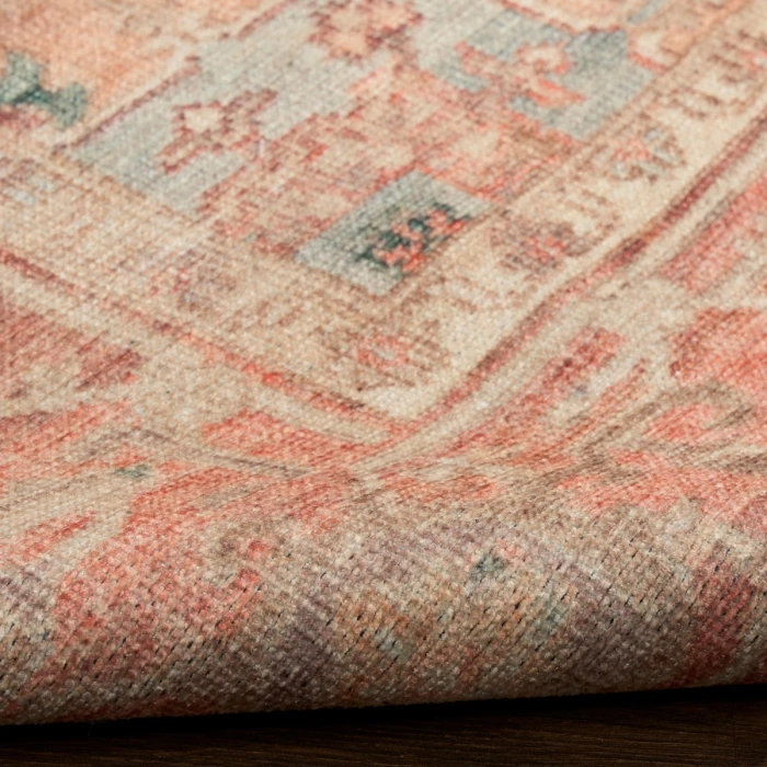 Nourison Vintage Washables Coral Taupe VWS07 5 ft. 3 in. X 7 ft. 3 in. Rect. Rug