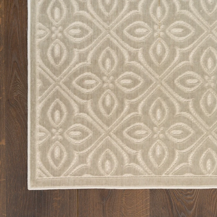 Nourison Washable Charm Silver Ivory WCH03 4 ft. X 6 ft. Rect. Rug