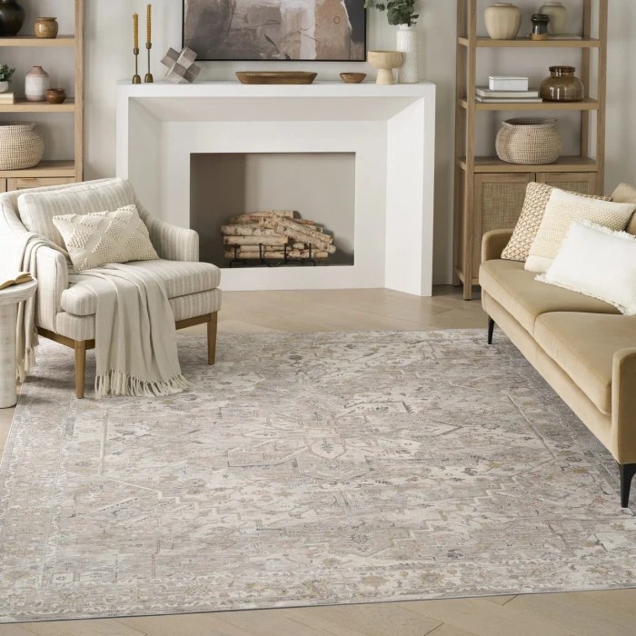 Nourison Home Antique Fusion Grey ANF02 3ft.11in. x 5ft.10in. Rect. Rug