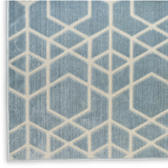 Nourison Home Washable Charm Blue WCH01 2ft. x 3ft. Rect. Rug