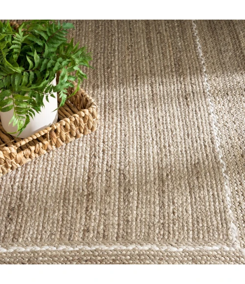 Nourison Terrazzo Jute Natural Grey TRJ01 5 ft. X 7 ft. Rect. Rug