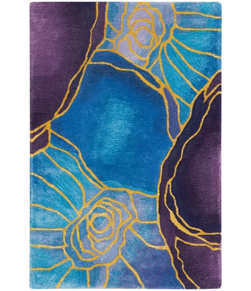 Nourison Prismatic Blue Gold PRS32 2 ft. X 3 ft. Rect. Rug