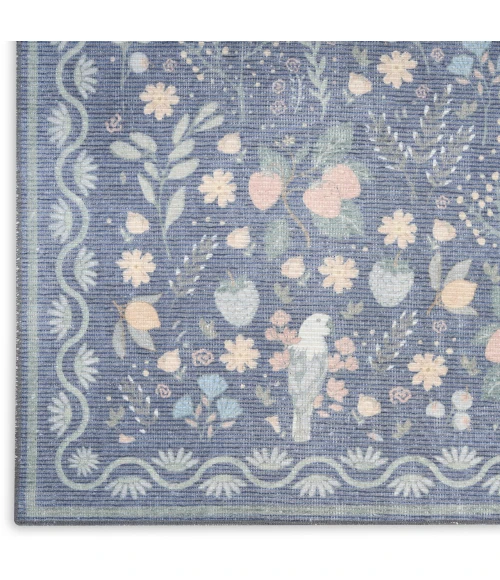 Nourison Home Botanical Washables Blue BOT04 5ft. x 7ft. Rect. Rug