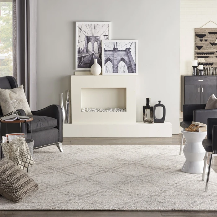 Nourison Home Venosa Grey VSN01 8ft.3in. x 11ft.6in. Rect. Rug