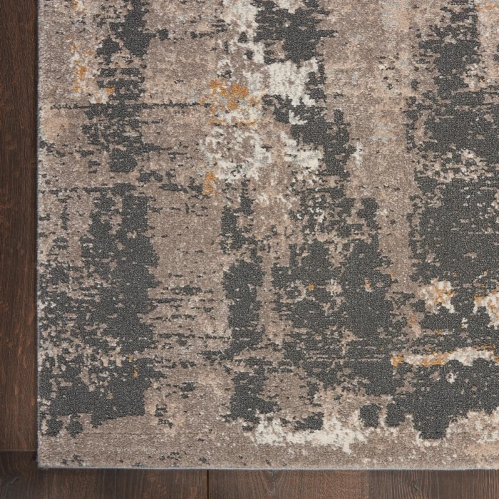 Nourison Tangra Cream Grey TNR05 5 ft. X 7 ft. Rect. Rug