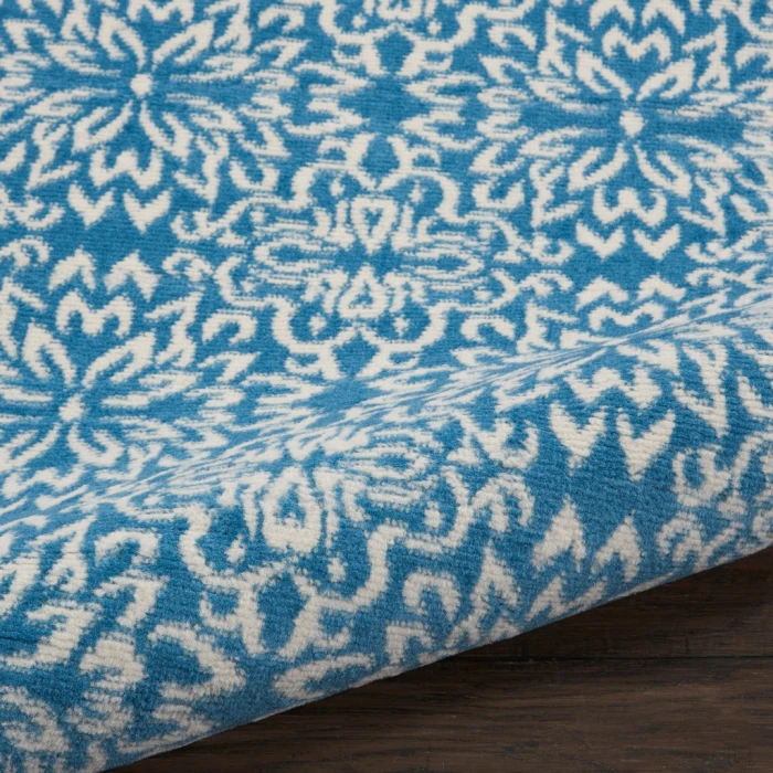 Nourison Jubilant Runner Area Rug JUB06-Ivory/Blue