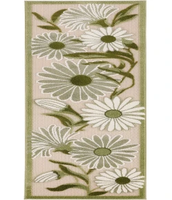 Nourison Home Aloha ALH33 Ivory Green 2 ft. X 6 ft. Area Rug