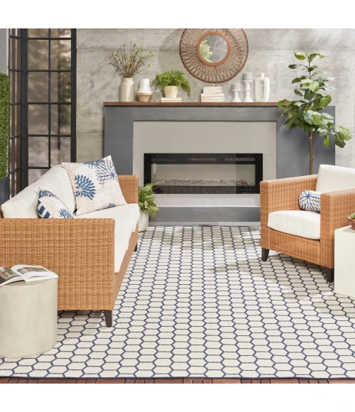 Nourison Twist Reversible Navy TWS01 9 ft. X 12 ft. Rect. Rug