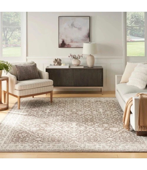 Nourison Eco Cycle Ivory Mocha ECY04 6 ft. X 9 ft. Rect. Rug