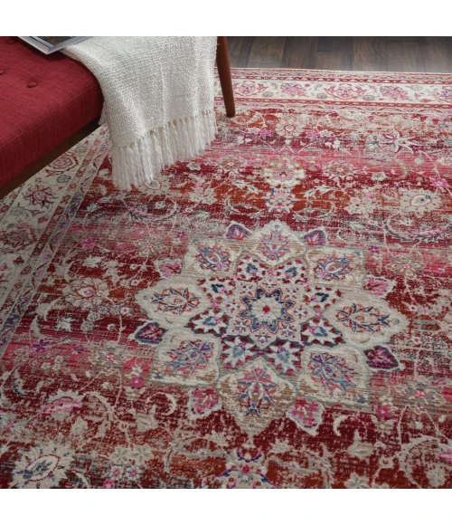 Nourison Vintage Kashan Area Rug VKA01-Red