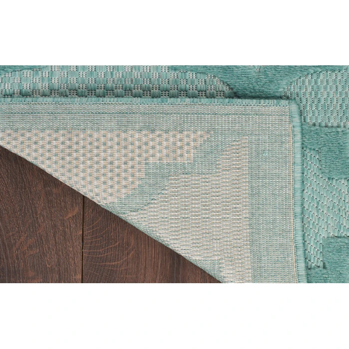 Nourison Easy Care Aqua Teal NES01 2 ft. X 6 ft. Rectangle Rug