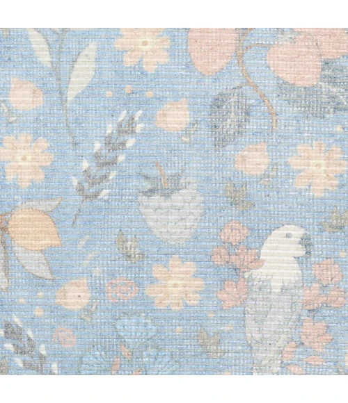 Nourison Home Botanical Washables Blue BOT04 7ft.6in. x 9ft.10in. Rect. Rug