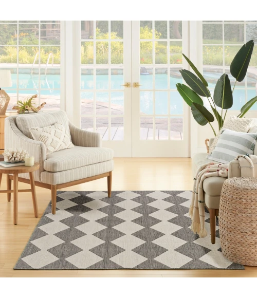 Nourison Positano Charcoal POS04 4 ft. X 6 ft. Rect. Rug