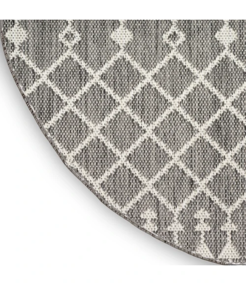 Nourison Positano Charcoal POS02 8ft. Round Rug