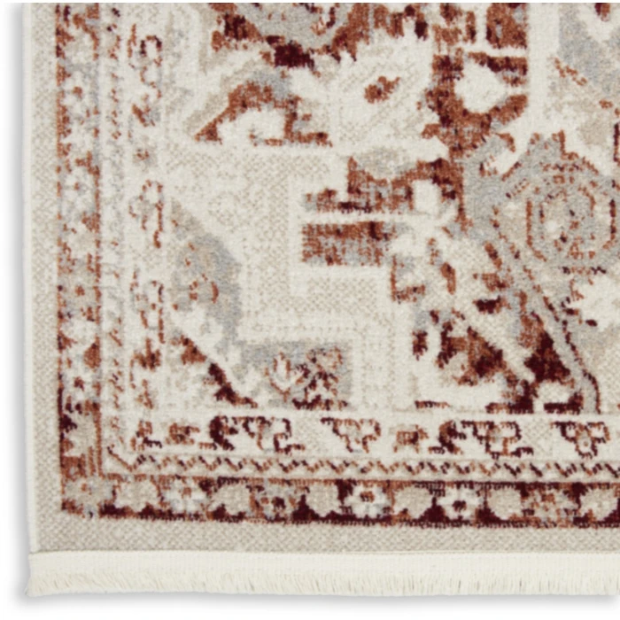 Nourison Carina Brick Silver CNA01 4ft. x 6ft. Rect. Rug