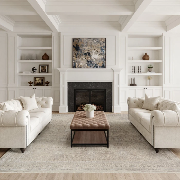 Nourison Home Sultana Beige SLL07 9ft. x 12ft. Rect. Rug