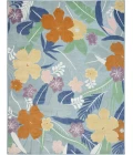 Nourison Suncoast Blue Multicolor SNC01 9ft. x 12ft. Rect. Rug