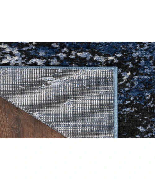 Nourison Passion Light Blue Black PSN10 1 ft. 10 in. X 6 ft. Rectangle Rug