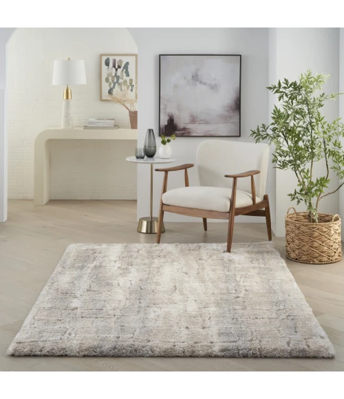 Nourison Dreamy Shag Ivory Beige DRS09 3ft. x 5ft. Rect. Rug