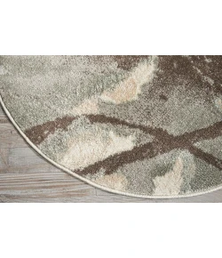 Nourison Euphoria Ivory EUP07 3ft.4in. x Round Rug