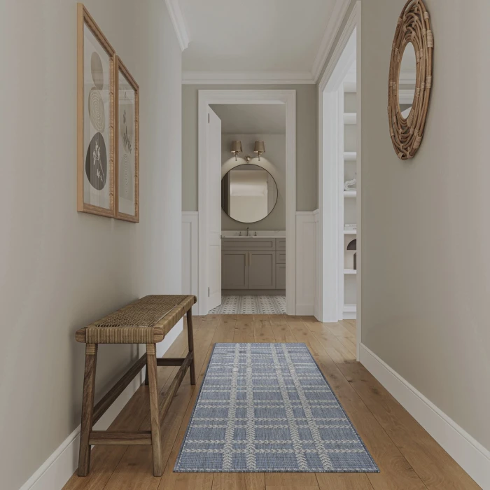 Nourison Home Horizon Indoor/Outdoor Blue HOZ04 2ft.2in. x 8ft. Rect. Rug