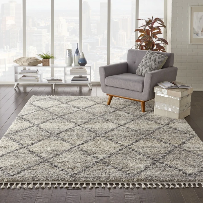 Nourison Home Oslo Shag Grey OSL01 9ft. x 12ft. Rect. Rug