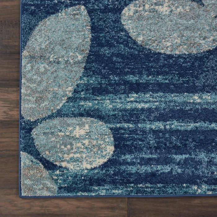 Nourison Tranquil Runner Area Rug TRA01-Navy/Light Blue
