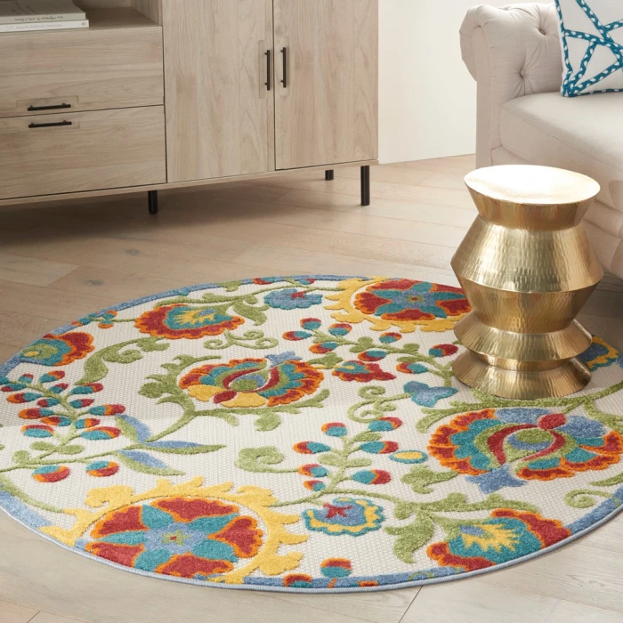 Nourison Aloha Area Rug ALH17-Ivory/Multi