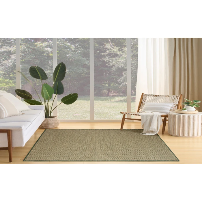 Nourison Courtyard Green COU01 6 ft. X 9 ft. Rectangle Rug