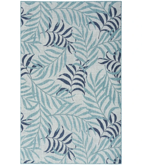 Nourison Garden Oasis Blue GOA01 6 ft. X 9 ft. Rectangle Rug