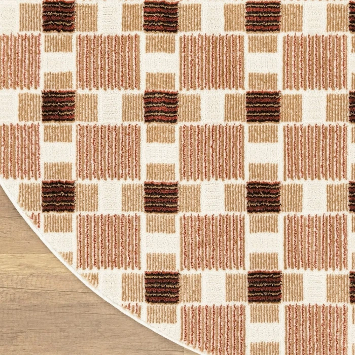 Nourison Nordic Rust NRC14 5ft. x Round Round Rug