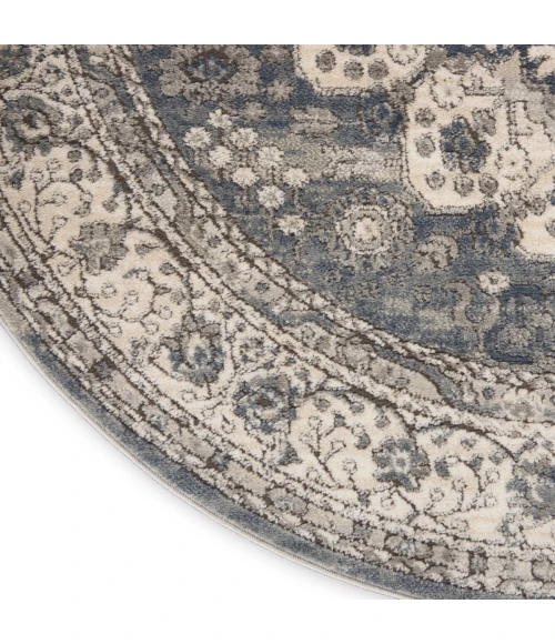 Nourison Quarry Grey/Ivory QUA07 4 ft. X Round Rug