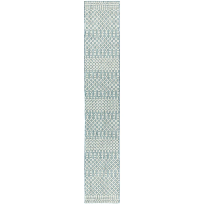 Nourison Positano Aqua POS02 2 ft. 2 in. X 12 ft. Rect. Rug