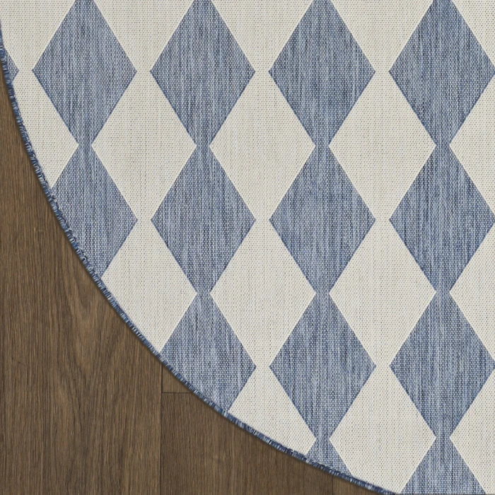Nourison Positano Navy Blue POS04 12ft. Round Rug