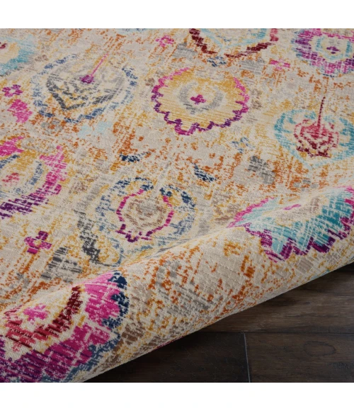 Nourison Vintage Kashan Ivory Multicolor VKA04 5ft.3in. x 7ft.10in. Rect. Rug