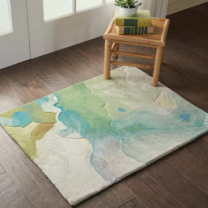 Nourison Prismatic Seafoam PRS16 2 ft. X 3 ft. Rect. Rug