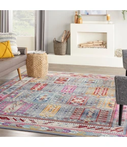 Nourison Home Vintage Kashan VKA06 Grey/Multi 7 ft. 10 in. X 9 ft. 10 in. Area Rug