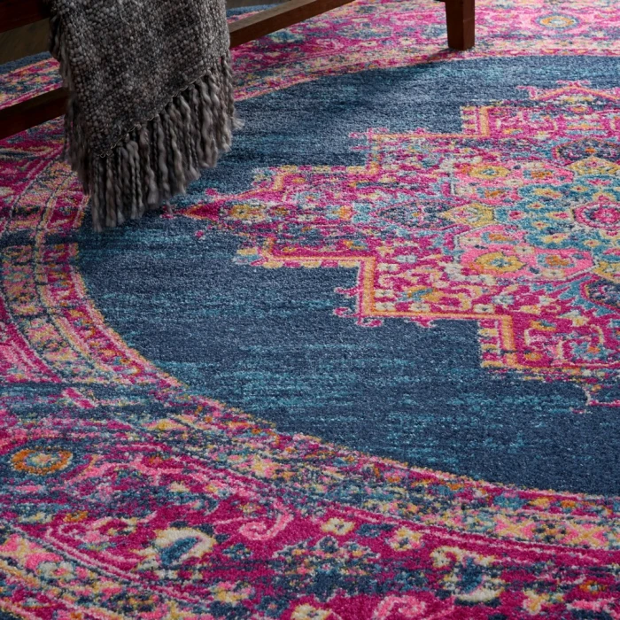 Nourison Passion Round Area Rug PSN03-Blue
