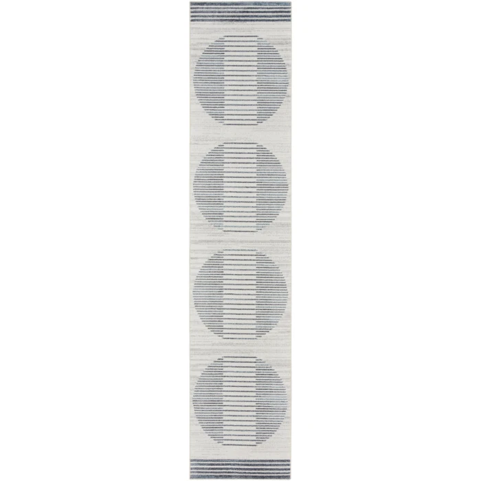 Nourison Astra Machine Washable Area Rug ASW05 Ivory Blue