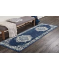 Nourison Grafix Navy Blue GRF14 2 ft. X 6 ft. Rectangle Rug