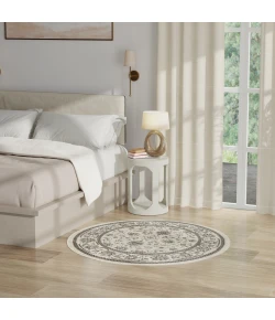 Nourison Home Serenity Home SRH02 Ivory Mocha 4 ft. Round Area Rug