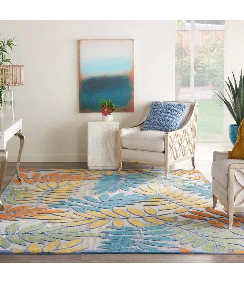 Nourison Aloha Area Rug ALH18 Ivory/Multi