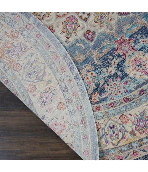 Nourison Vintage Kashan Round Area Rug VKA01-Blue