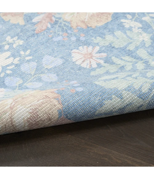 Nourison Home Botanical Washables Blue BOT02 4ft. x 6ft. Rect. Rug